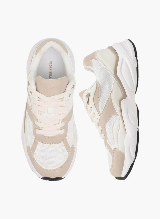 Flora Bella By Shoexpress Panelled Lace-Up Sneakers