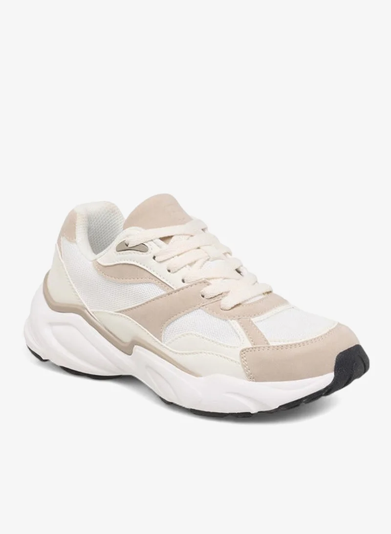 Flora Bella By Shoexpress Panelled Lace-Up Sneakers