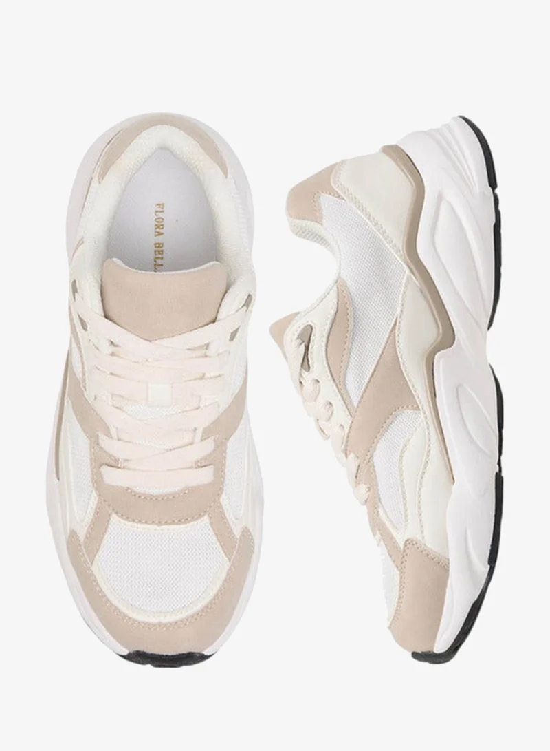 Flora Bella By Shoexpress Panelled Lace-Up Sneakers