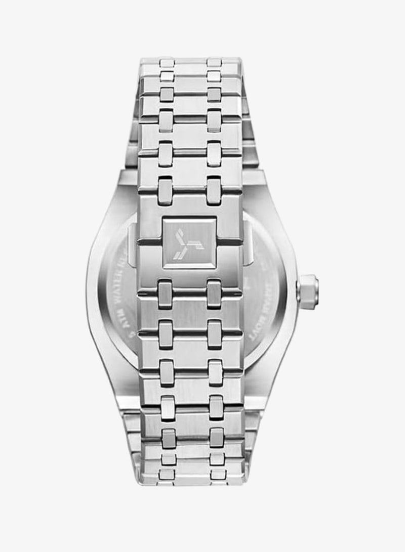Tornado Aurora Men's Miyota 6P29 Movement Watch, Multi Function Display and Stainless Steel Brushed Bracelet Strap - T23104-SBSH, Silver - Image 3