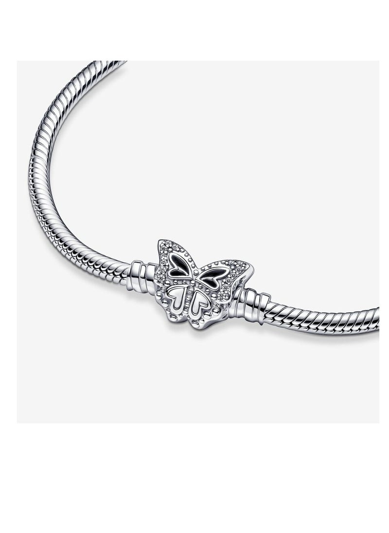 Generic Butterfly Clasp Snake Chain Bracelet  - Image 3