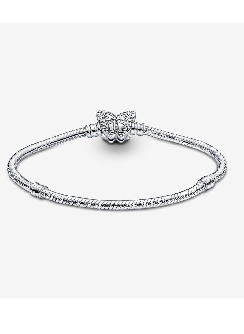 Generic Butterfly Clasp Snake Chain Bracelet  - Image 2