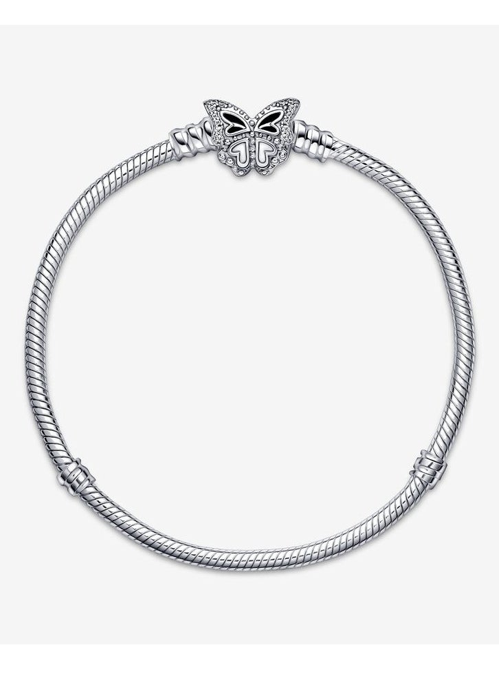 Generic Butterfly Clasp Snake Chain Bracelet  - Image 4