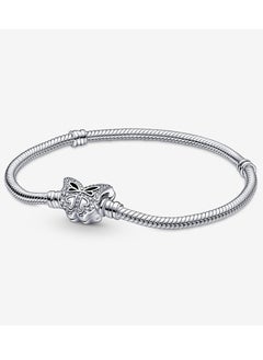 Pandora Violet Pandora Moments Butterfly Clasp Snake Chain Bracelet  - Image 1