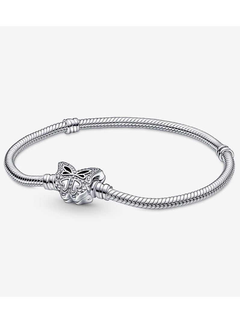 Generic Butterfly Clasp Snake Chain Bracelet  - Image 1