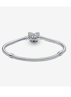 Pandora Violet Pandora Moments Butterfly Clasp Snake Chain Bracelet  - Image 4