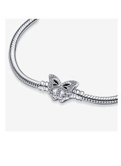 Pandora Violet Pandora Moments Butterfly Clasp Snake Chain Bracelet  - Image 5