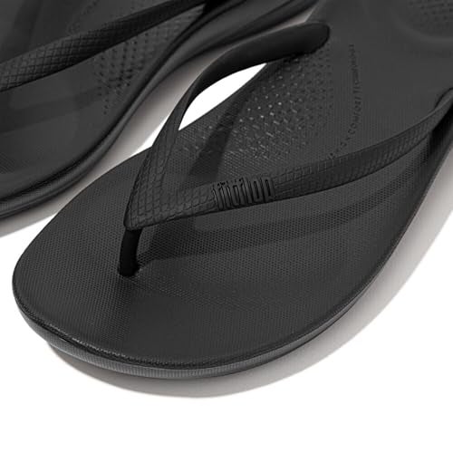 FitFlop Women's IQUSHION FLIP Flop-Solid, All All Black, 5 M US - Image 2