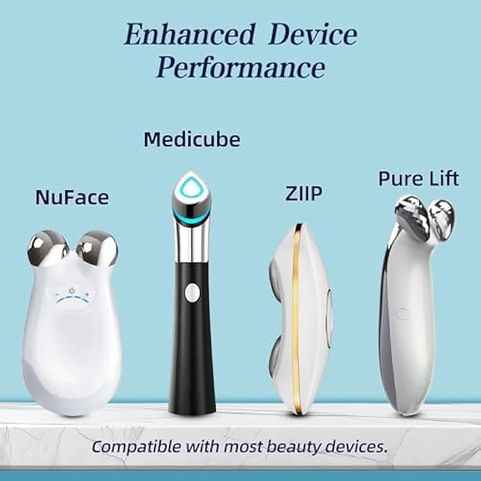 TonGass 1-Pack Collagen Peptide Conductive Gel For Microcurrent Devices, Anti Aging Facial Treatment with Hyaluronic Acid for All Skin, Boost Skin Radiance & Locks in Moisture for 24 Hours (10oz) - Image 4