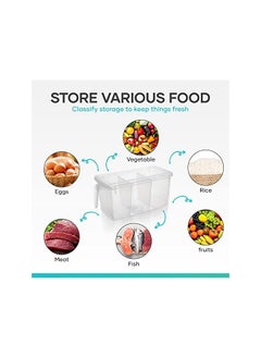 Kitchen Organizer Containers & Food Storage Box With Lids,  For Refrigerator,  Fridge Organizer & Food Storage Boxes With Handles Freezer Safe (Set of 2 Organizers With Lid And 6 Removable Bins) - pzsku/ZAE064ABA8E4F6B007869Z/45/_/1691572035/022e2206-0ce9-4259-ad2a-b03bc1ae9949