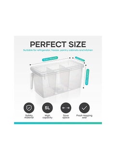 Kitchen Organizer Containers & Food Storage Box With Lids,  For Refrigerator,  Fridge Organizer & Food Storage Boxes With Handles Freezer Safe (Set of 2 Organizers With Lid And 6 Removable Bins) - pzsku/ZAE064ABA8E4F6B007869Z/45/_/1691572036/fdf634f6-4193-476b-b68d-03cabc1e0a1e