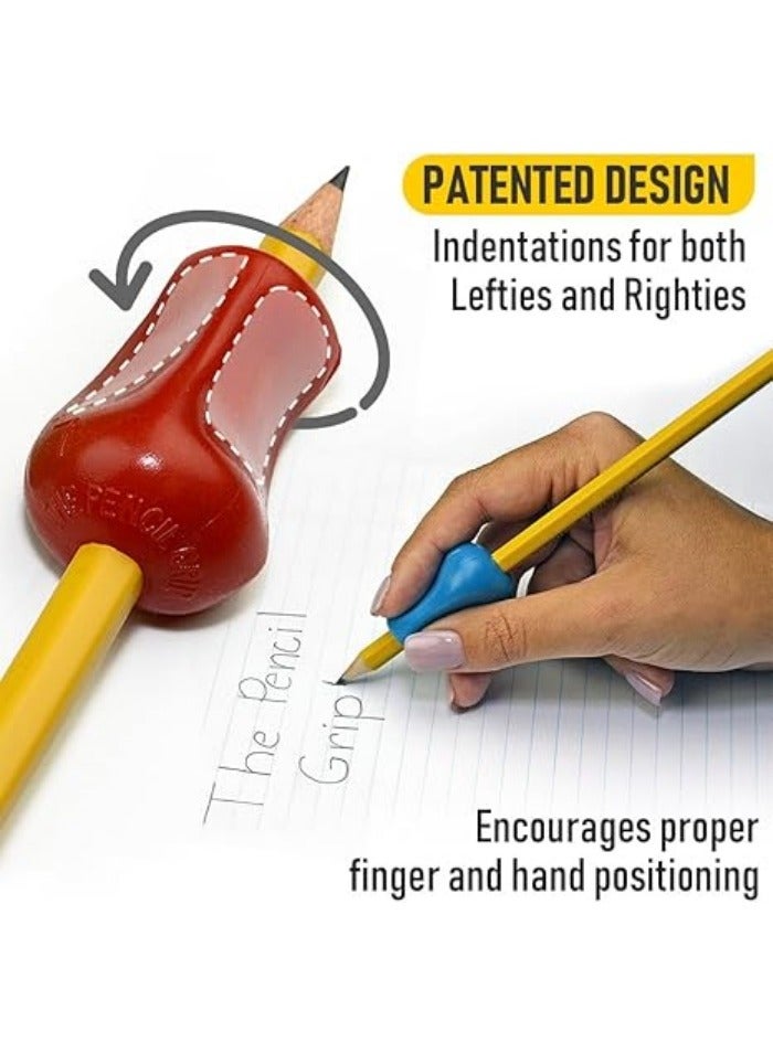 6-Pack Original Pencil Grippers - Ergonomic Writing Aid for Kids/Adults, Left  Right Handed with Comfort Finger Cushions - Improves Pen Holding Posture - Image 3