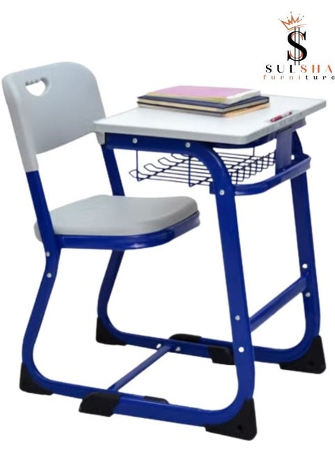 Study table chair with metal legs seat student writing chair