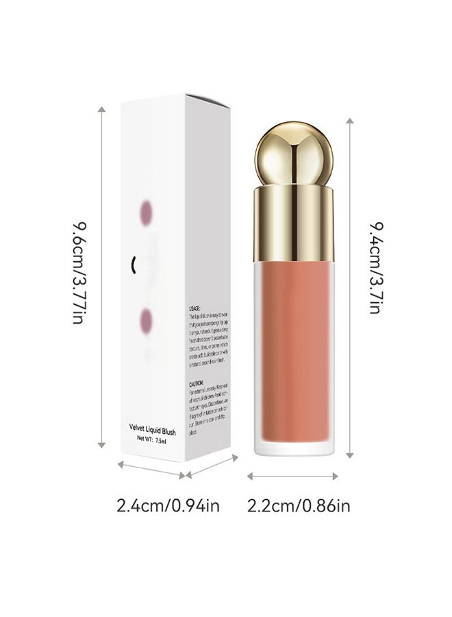 چولي ستار أحمر الخدود السائل المخملي ، سائل كريم 3 في 1 ، أحمر الخدود وأحمر الشفاه وظلال العيون ، ترطيب وحساس احتفاظ مكياج طويل الأمد (03 # خوخ) - Image 5