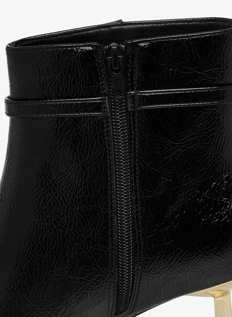 Celeste Black Women Buckle Detail Ankle Boots for Women | Best Price UAE