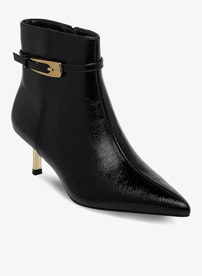 Celeste Black Women Buckle Detail Ankle Boots for Women | Best Price UAE