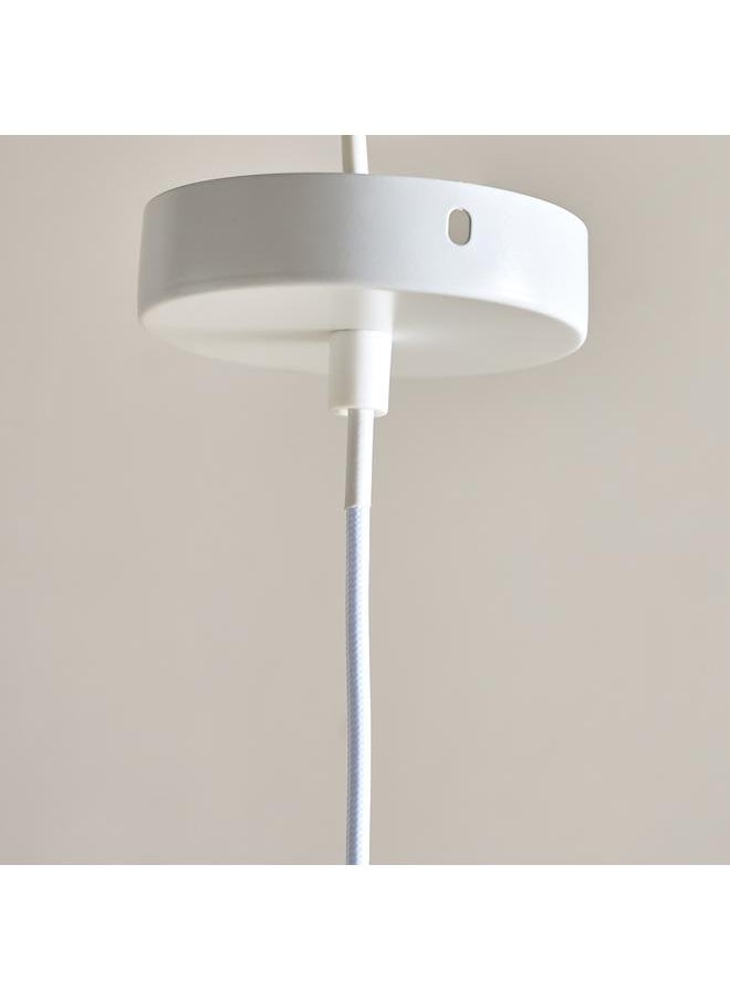 Home Box Collett E27 Metal Frame Pendant Lamp with Fabric Shade - 40x40x26 cm  - Image 4