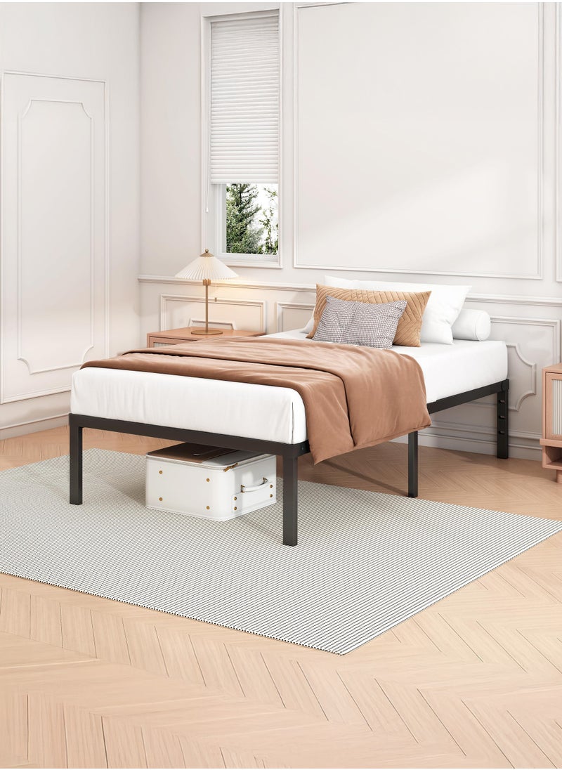 Yanara - 90x190cm Metal Platform Single Bed Frame with Storage Space Under Bed, 35cm Height, Heavy Duty Steel Slat Support, Easy Assembly, No Box Spring Needed - Image 1
