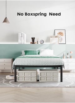 Yanara 90x190cm Metal Platform Twin Bed Frame with Storage Space Under Bed, 35cm Height, Heavy Duty Steel Slat Support, Easy Assembly, No Box Spring Needed  - Image 3