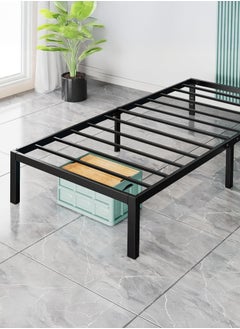 Yanara 90x190cm Metal Platform Twin Bed Frame with Storage Space Under Bed, 35cm Height, Heavy Duty Steel Slat Support, Easy Assembly, No Box Spring Needed  - Image 2