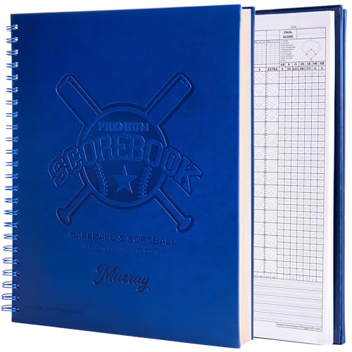Murray Sporting Goods Premium Baseball Softball Scorebook - 60 Games | Stats Score Keeper Book for Adult & Youth Baseball/Softball - Image 1