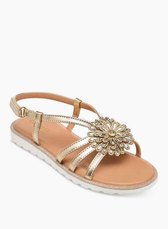 سيليست Girls Floral Embellished Sandals