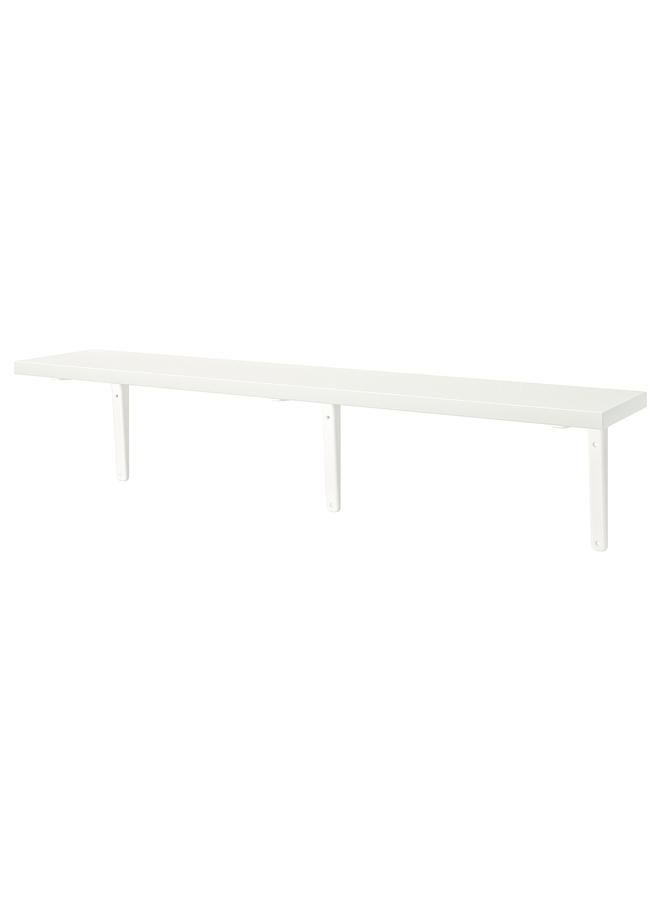 Zaboon Shelf With Bracket, White, 120X20 Cm - Image 1