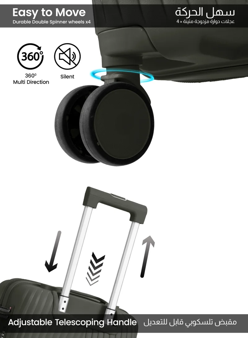 بارا جون Parajohn Vibra 1 Piece Cabin Size 20 inches Polypropylene Luggage Trolley 55cm