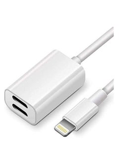 Dual Lightning adapter & Splitter, Headphone audio & Charge adapter Compatible with iPhone 7/7 Plus, iPhone 8/8 Plus, iPhone X, iPhone XS,iPhone XR and iPhone XS Max
