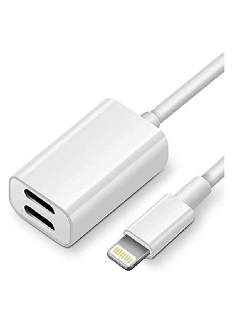 ELTRAZONE - Dual Lightning adapter & Splitter, Headphone audio & Charge adapter Compatible with iPhone 7/7 Plus, iPhone 8/8 Plus, iPhone X, iPhone XS,iPhone XR and iPhone XS Max - Image 1