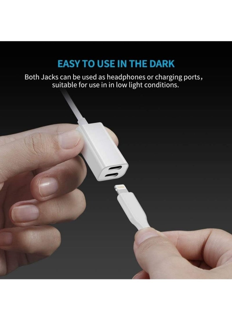ELTRAZONE - Dual Lightning adapter & Splitter, Headphone audio & Charge adapter Compatible with iPhone 7/7 Plus, iPhone 8/8 Plus, iPhone X, iPhone XS,iPhone XR and iPhone XS Max - Image 1