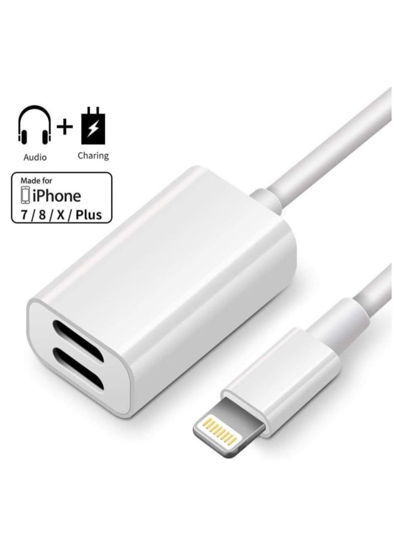 ELTRAZONE - Dual Lightning adapter & Splitter, Headphone audio & Charge adapter Compatible with iPhone 7/7 Plus, iPhone 8/8 Plus, iPhone X, iPhone XS,iPhone XR and iPhone XS Max - Image 1