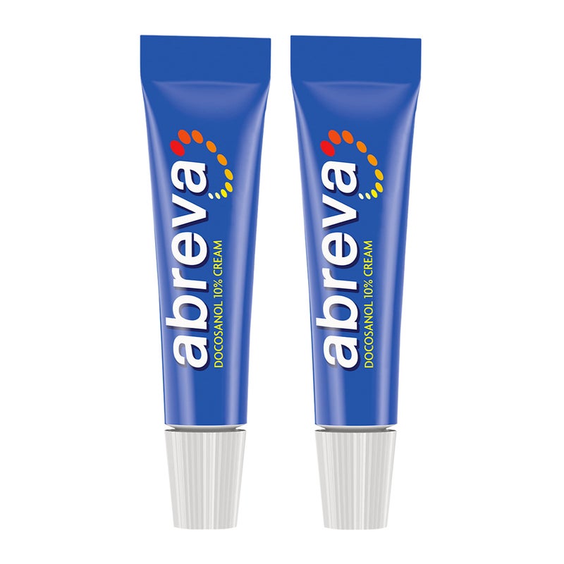 abreva Abreva 10 Percent Docosanol Cold Sore Treatment, Treats Your Fever Blister in 2.5 Days - 0.07 oz Tube x 2 - Image 1