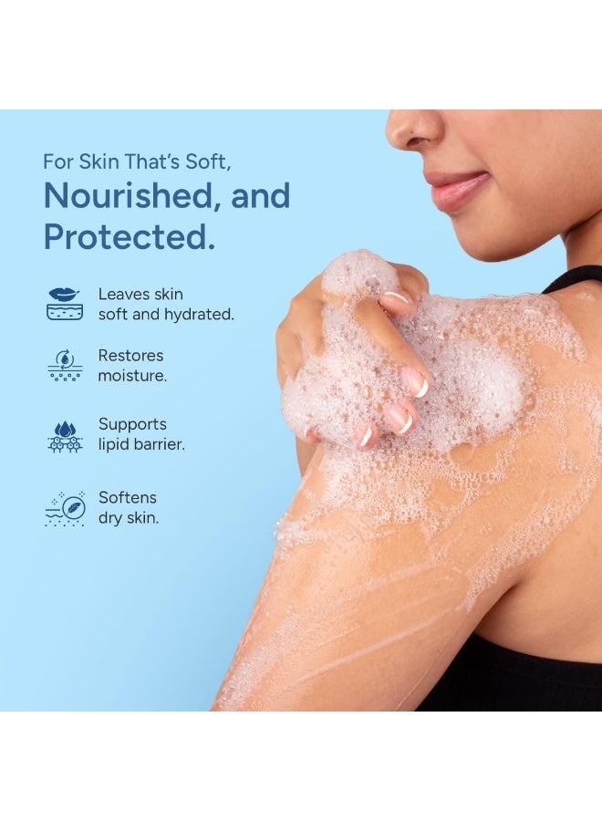 ARATA Moisturising Body Wash for Dry Skin with Shea Butter & Glycerine | Protects Skin Barrier | Velvety Soft Skin | Body Wash for Women & Men | Paraben & Silicone-Free | For All Skin Types | 300ml - Image 2