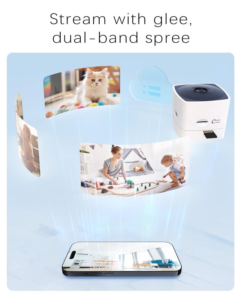 blurams 5GHz Cameras for Home Security, 2K Security Camera Indoor, Pet Camera with Phone App, Indoor Camera w/AI Motion Detection, 2-Way Audio, Compatible with Alexa&Google Home, WiFi 6 - Image 3