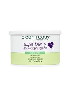 Clean + Easy Clean + Easy Acai Berry Hard Wax, Non-Strip Hair Removal Depilatory Wax Treatment for Painless Full Body, Bikini Brazilian Waxing, Removes Fine to Coarse Hairs, Perfect for Delicate Skin, 14 oz 