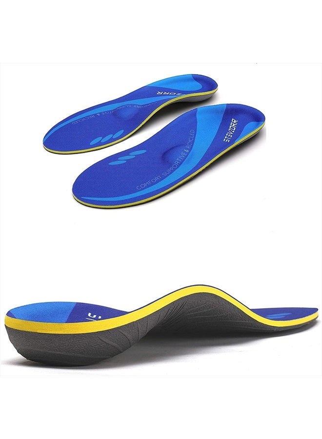 STSVZORR High Arch Support Insoles Plantar Fasciitis Orthotic Shoes Inserts Relieve Flat Feet Heel Pain Athletic Cushioning  - Image 1