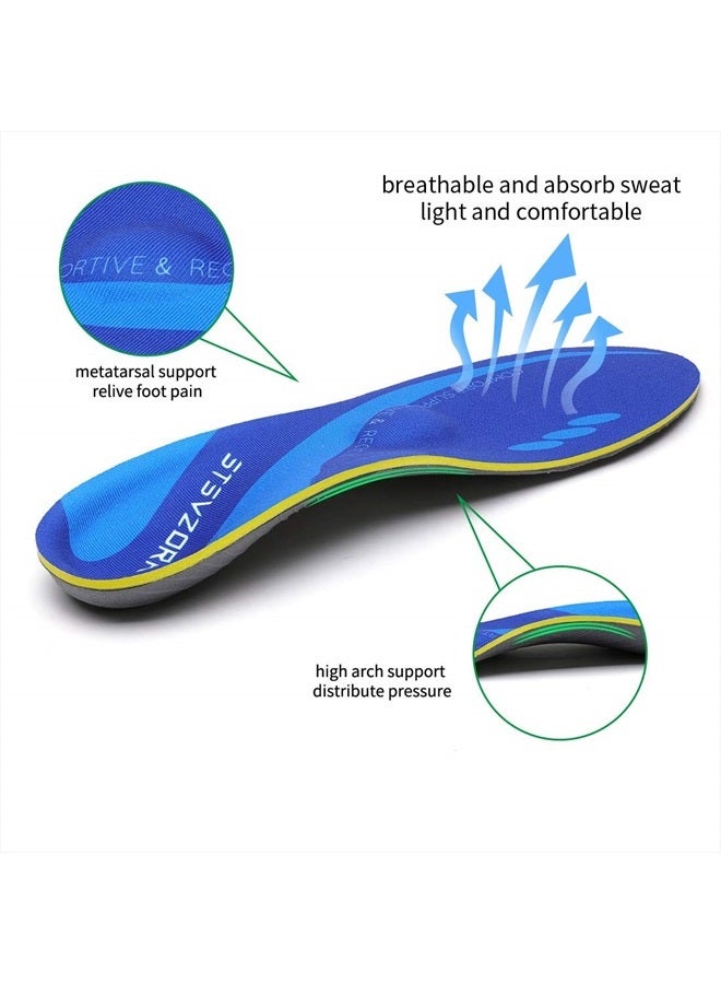 STSVZORR High Arch Support Insoles Plantar Fasciitis Orthotic Shoes Inserts Relieve Flat Feet Heel Pain Athletic Cushioning  - Image 4