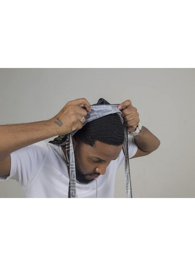 فورس ويف قطع من أغطية الرأس الحريرية للرجال 360 موجة، تصميم ديزاينر دو راج، 1 قبعة موجة (دراجان أزرق أسود أحمر) - Image 5