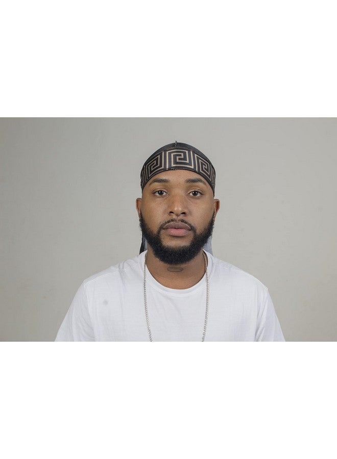 فورس ويف قطع من أغطية الرأس الحريرية للرجال 360 موجة، تصميم ديزاينر دو راج، 1 قبعة موجة (دراجان أزرق أسود أحمر) - Image 4