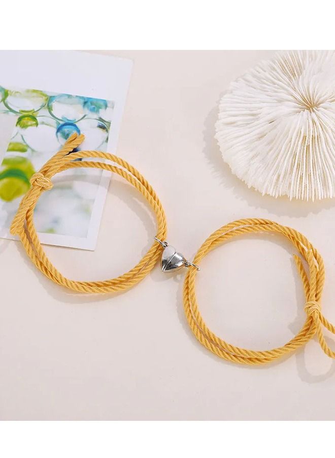 Two love bracelets for men and women adjustable with heart design distinctive friendship bracelets and bracelets 