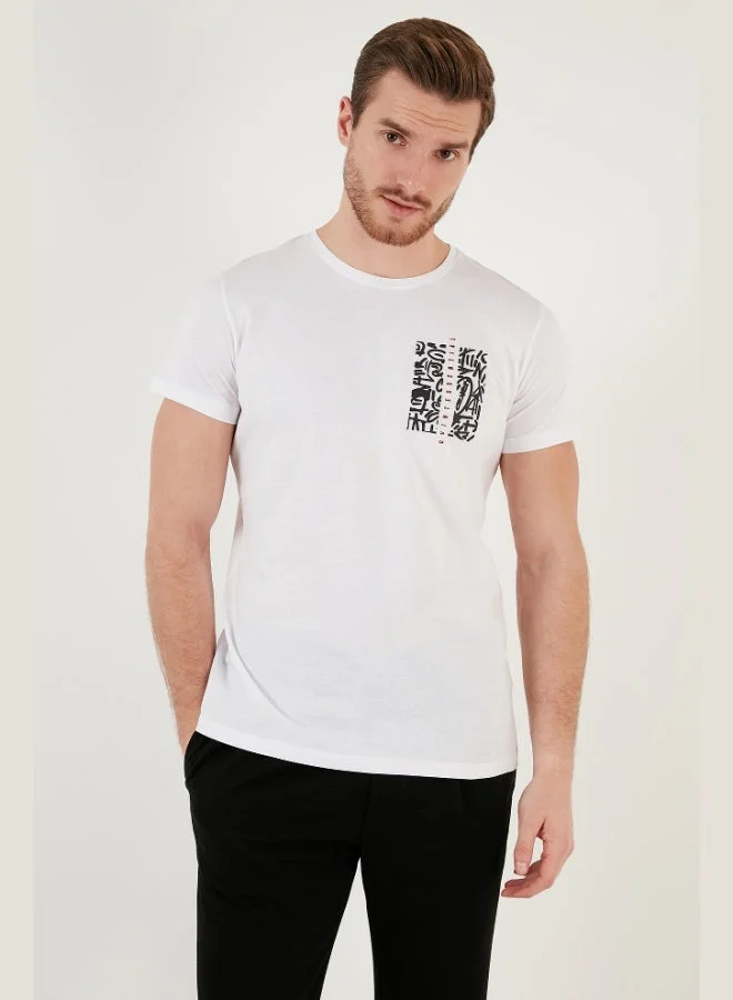 Buratti  Buratti Crew Neck Cotton Slim Fit T Shirt Men's T SHIRT 541QUINT for Men | Best Price UAE