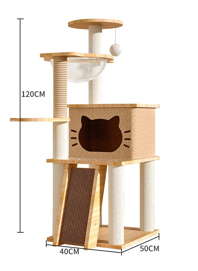KLNAMAEAAN Cat Tree Tower Scratching Post Scratcher Cats Condo House Bed Furniture  - Image 2