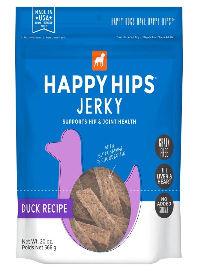 Happy Hips Jerky Dog Treats, Duck, 20 oz. Pouch - Image 1