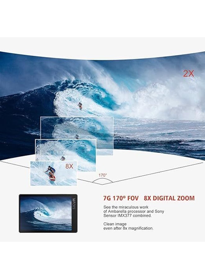 SJCAM Renewed - SJ8 Pro 12 MP 4K 60fps 2.33" 30M Waterproof IPS Touch Screen - BLACK - Image 5