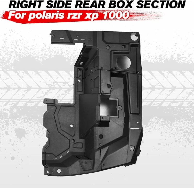 A & UTV PRO Right Side Rear Box Section for 2014-2023 Polaris RZR XP 1000/4 1000/Turbo - Black - Image 2