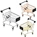 Hotop 3 Pieces Mini Shopping Cart Small Supermarket Cart Metal Shopping Grocery Handcart Mode Utility Trolley Toys for Kids Desk Storage DecorSliverGoldRose Gold - Image 3