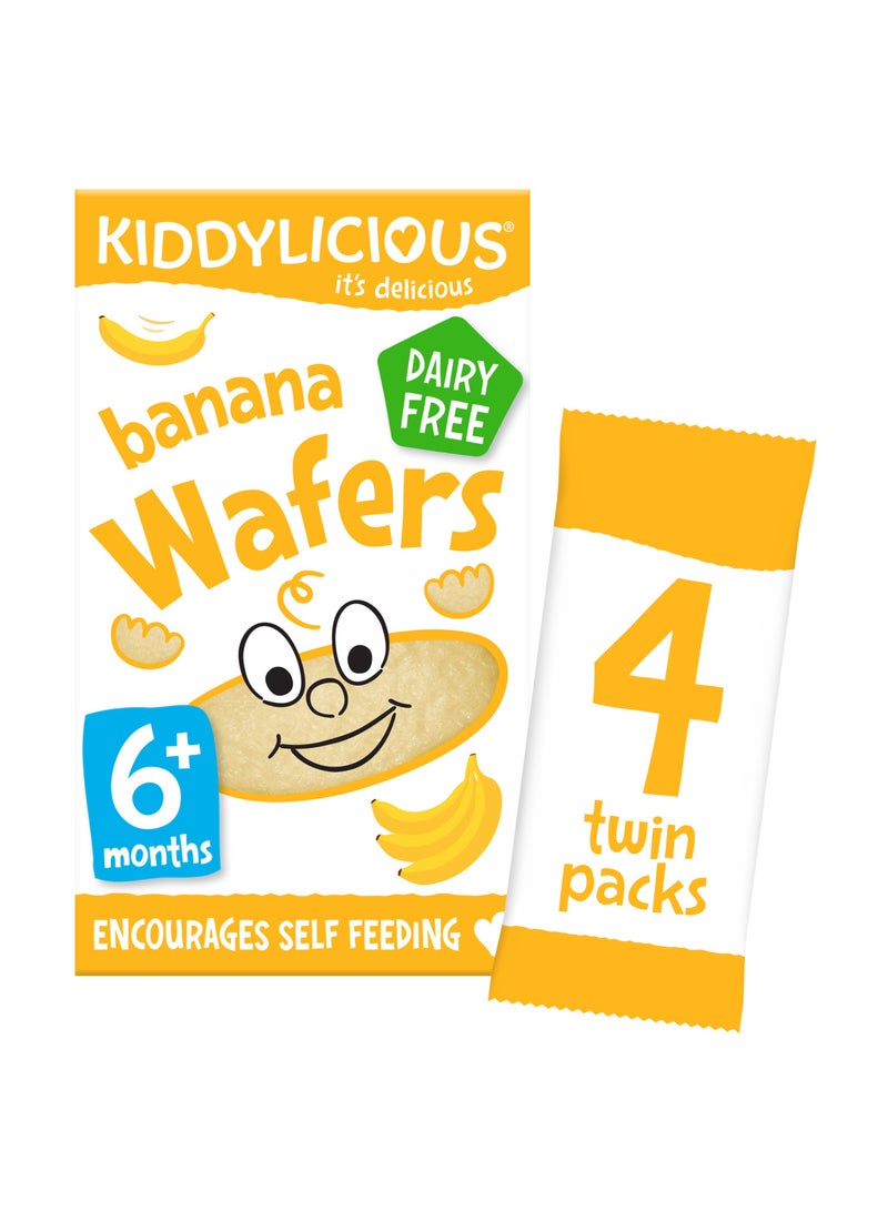 Kiddylicious Gluten And Dairy Free Banana Wafer Kids Snack 4 x 4g - Image 4