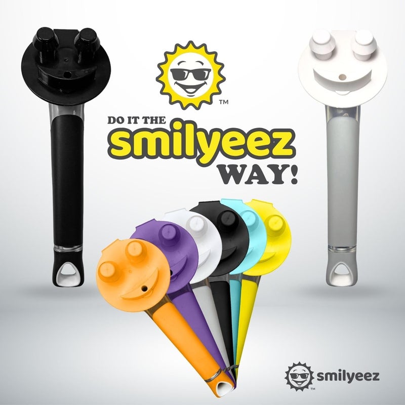 Smilyeez The Original Smiling Handle with Soap Dispensing for Scrub Daddy (Reg. TM) Sponge and Scrub Moji Sponge (Black) - Image 2