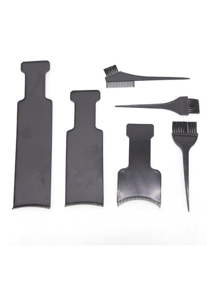 BTWTRY 6pcs Balayage Board and Brush Kit, 3pcs Balayage Highlighting Board with Teeth and 3pcs Hair Coloring Brush Flat Top Comb Board for Hair Coloring Dyeing DIY Hairdressing Tint Tool (6pcs) - Image 1